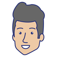 young man head avatar character