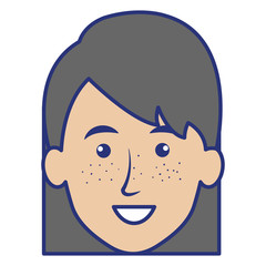 beautiful woman head avatar character