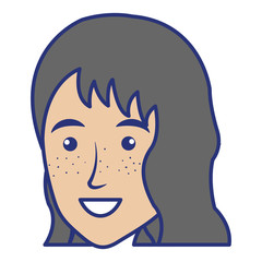 beautiful woman head avatar character