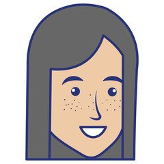 beautiful woman head avatar character