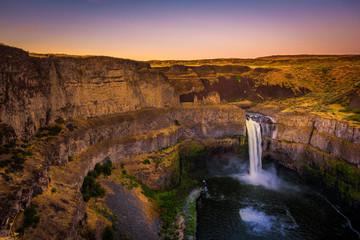 Palouse Falls in Washington state, USA, photographed at sunset