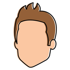young man head avatar character