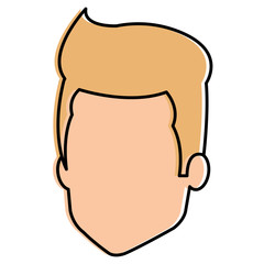 young man head avatar character