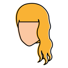 beautiful woman head avatar character