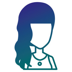 beautiful woman avatar character vector illustration design