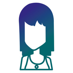 beautiful woman avatar character vector illustration design