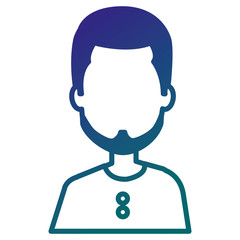 young man avatar character vector illustration design