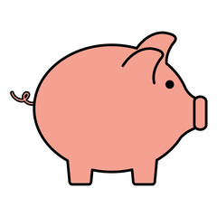 piggy savings isolated icon vector illustration design
