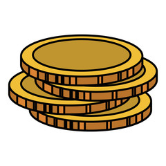 coins money isolated icon vector illustration design