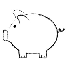 piggy savings isolated icon vector illustration design