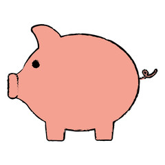 piggy savings isolated icon vector illustration design