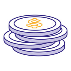 coins money isolated icon vector illustration design