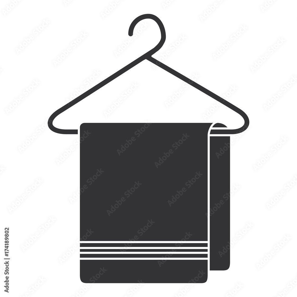 Wall mural clean laundry hanging icon vector illustration design