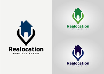 Real Location Logo Template Design Vector, Emblem, Design Concept, Creative Symbol, Icon