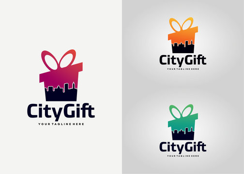 City Gift Logo Template Design Vector, Emblem, Design Concept, Creative Symbol, Icon