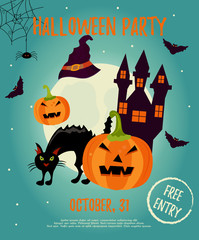 Halloween background. Invitation template