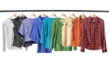 Colorful shirts isolated