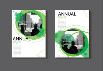 green Circle abstract cover design modern book cover abstract Brochure cover  template,annual report, magazine and flyer layout Vector a4
