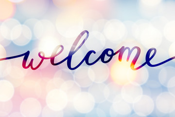 welcome vector lettering
