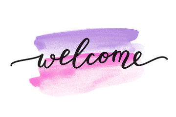 welcome vector lettering - 174196879