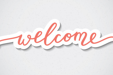 welcome vector lettering