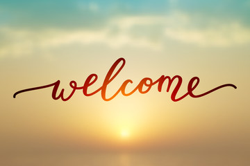 welcome vector lettering - 174197069