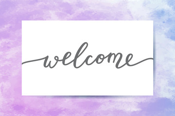welcome vector lettering