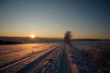 Sonnenaufgang im Winter