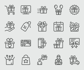 Gift line icon