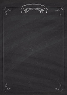 Vector retro menu blackboard background