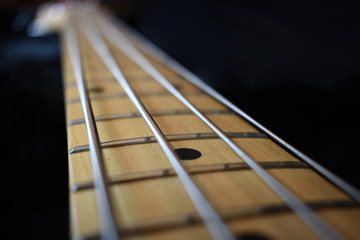 Guitar on black background 