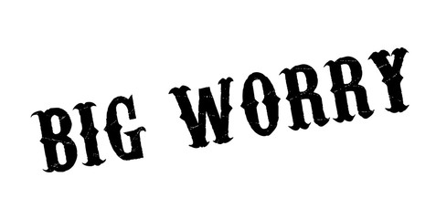 Big Worry rubber stamp. Grunge design with dust scratches. Effects can be easily removed for a clean, crisp look. Color is easily changed.