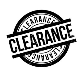 Clearance rubber stamp. Grunge design with dust scratches. Effects can be easily removed for a clean, crisp look. Color is easily changed.