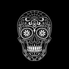 Graphic illustration of sugar skull