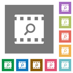 Find movie square flat icons