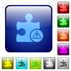 Plugin warning color square buttons