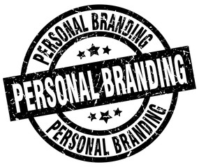 personal branding round grunge black stamp