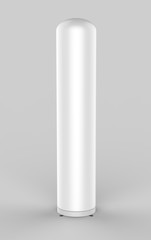 Illuminated inflatable advertising white blank tube large pillar column advert Air Sky Wind dancer for mock up and template design. 3d render illustration.