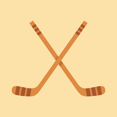 Fototapeta premium Crossed Hockey Sticks