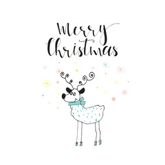 Merry Christmas cute greeting card