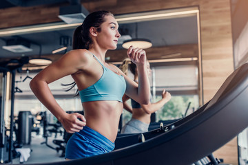 Sports women in gym