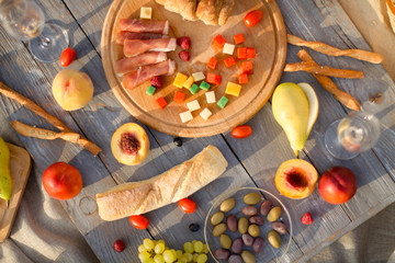 Group of friends enjoying  with champagne at the Beach