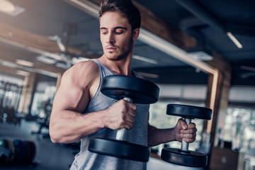 Sports man in gym