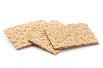 Stack of wholegrain crispy bread.