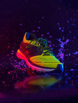 Sports Footwear On A Black Background