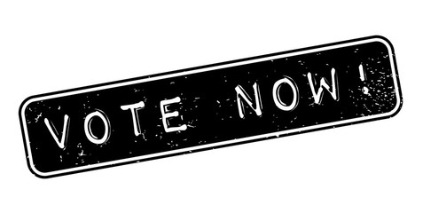Vote Now rubber stamp. Grunge design with dust scratches. Effects can be easily removed for a clean, crisp look. Color is easily changed.