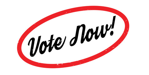 Vote Now rubber stamp. Grunge design with dust scratches. Effects can be easily removed for a clean, crisp look. Color is easily changed.