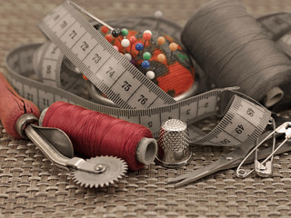 Nähzeug, nähen, schneidern, Sewing kit