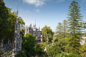 Fototapeta na wymiar Palace and chapel of Quinta da Regaleira, Sintra