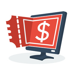 icon logo / illustration for digital business booking / on-line ticket seller